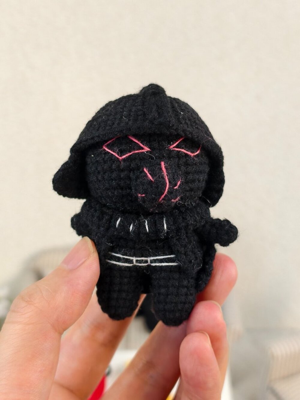 Handmade Amigurumi Crochet Darth Vader Plushie
